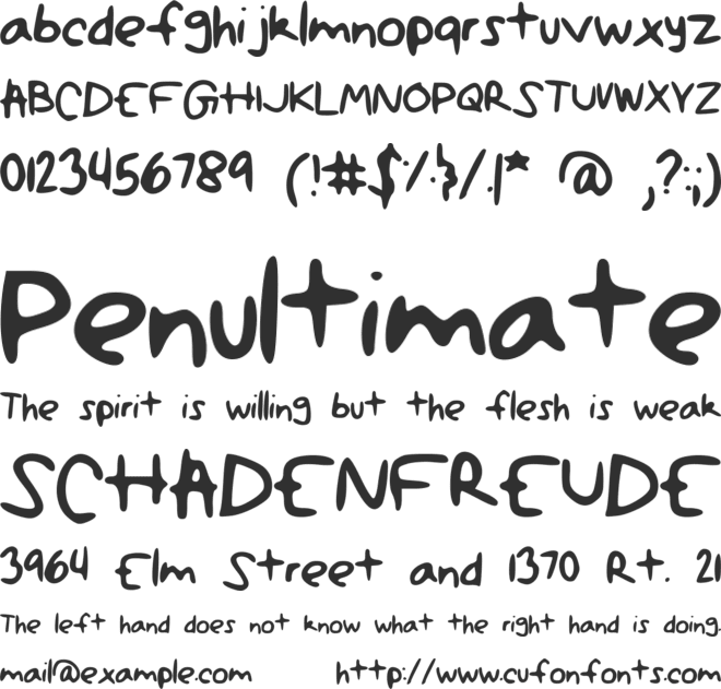 Shelby font preview