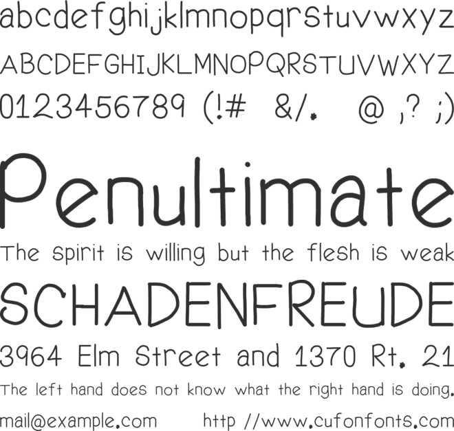 welcome me font preview