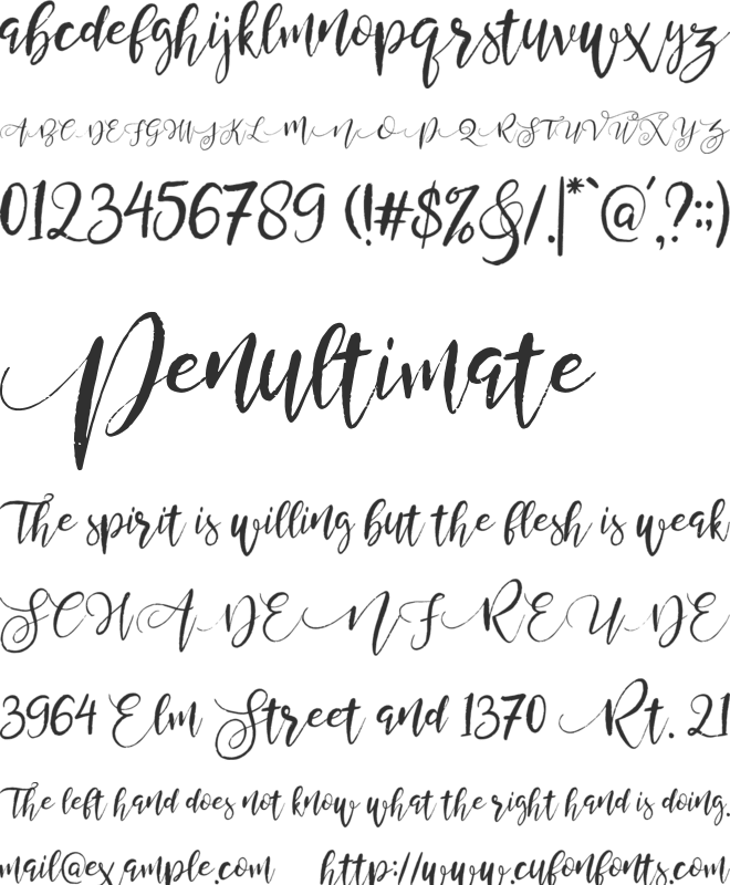 Valledofas just personal only font preview