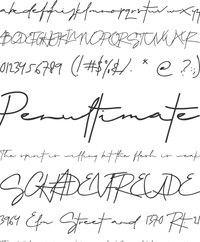 Sartono font preview