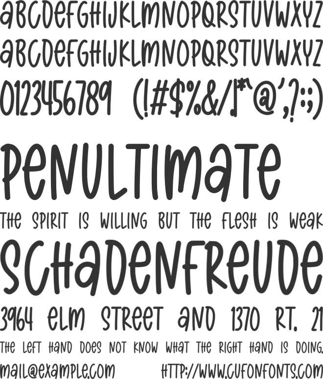 Diary Mellow font preview