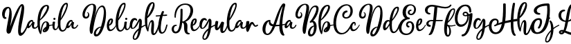 Nabila Delight Regular font