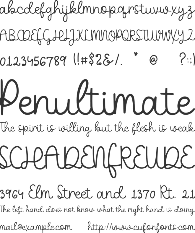 AGlio Olio font preview