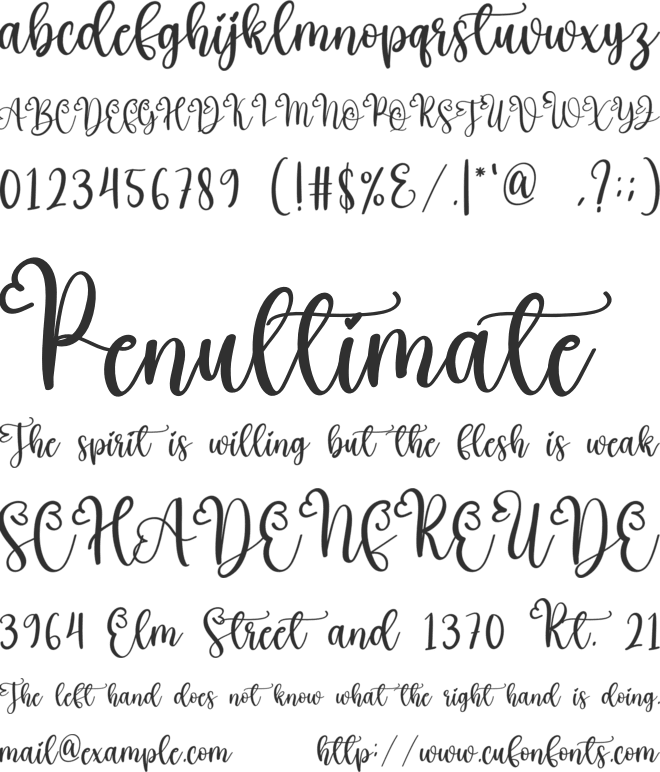 Again font preview