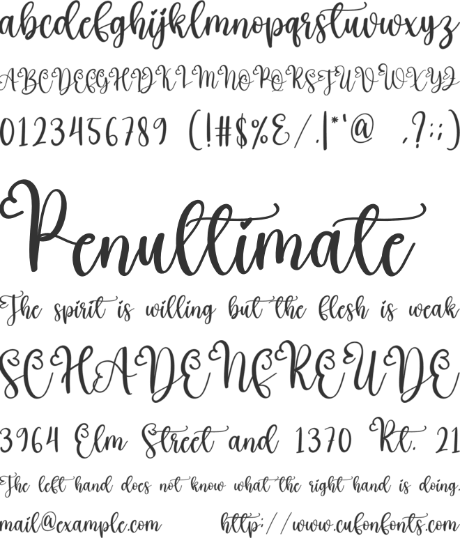 Again font preview