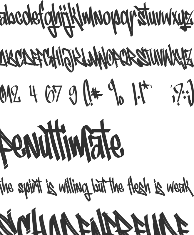 Nutty Noisses font preview