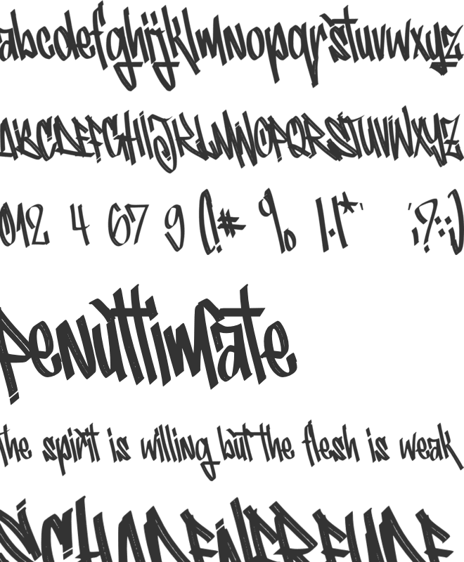 Nutty Noisses font preview