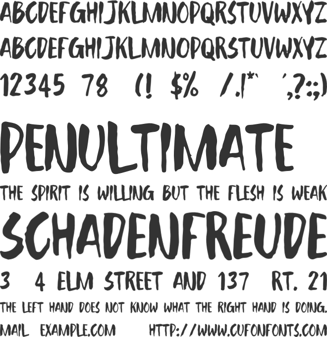 Unless font preview