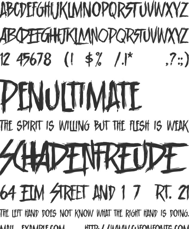 Unblessed font preview