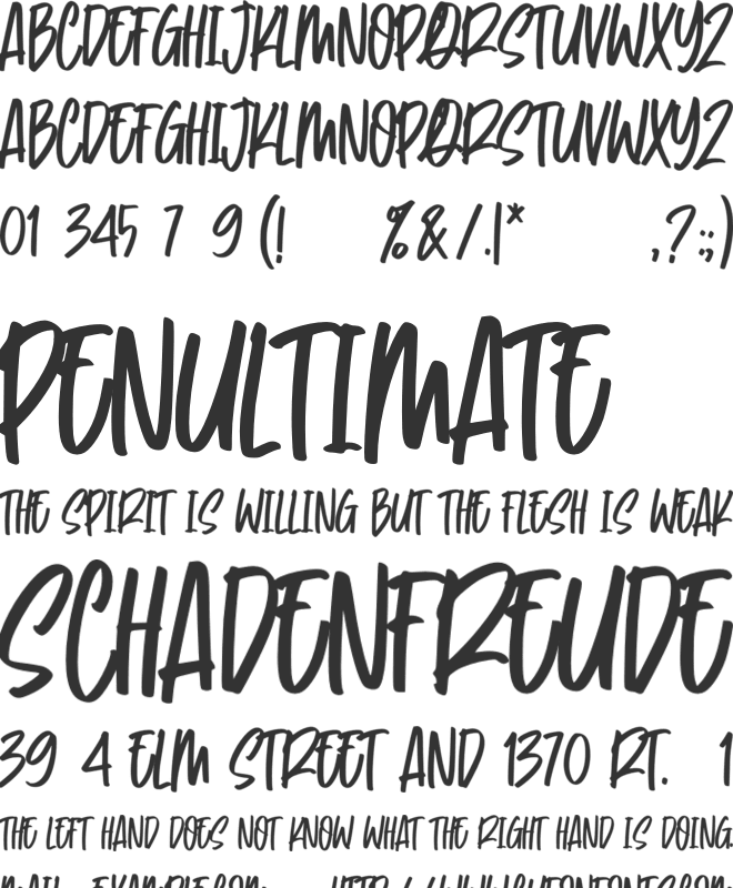 Tweet Lesson font preview