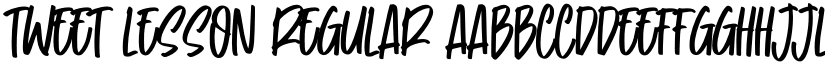 Tweet Lesson Regular font