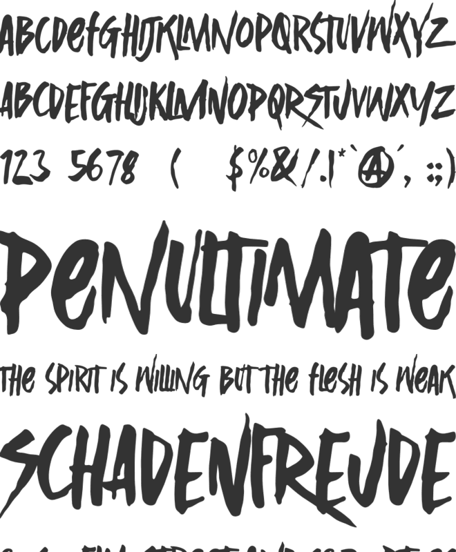 Silent Forest font preview