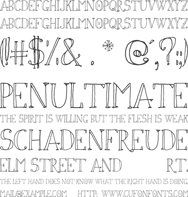 Simon Script font preview