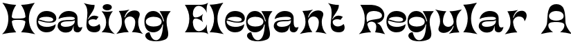 Heating Elegant Regular font