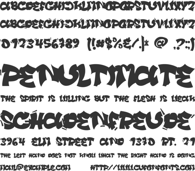 Vandals Puppies font preview