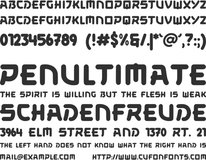 Sughoiy font preview