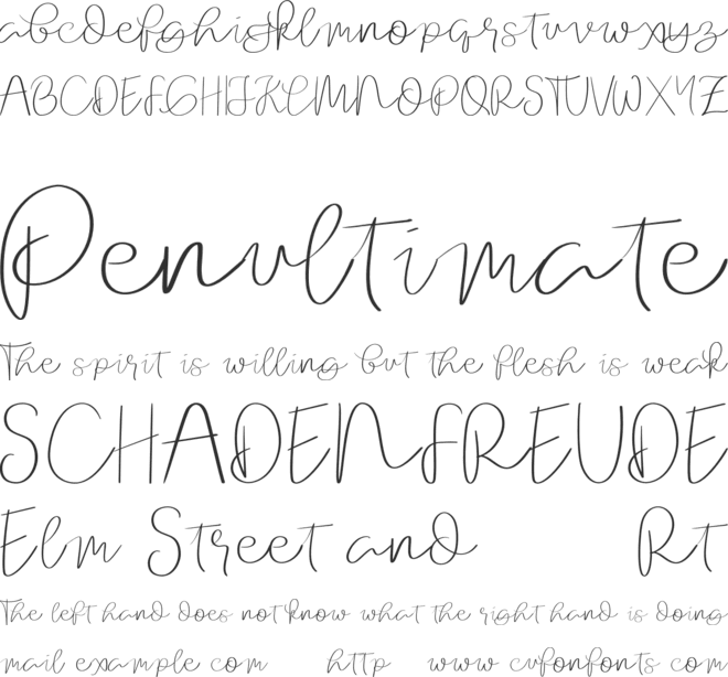 Orchard font preview