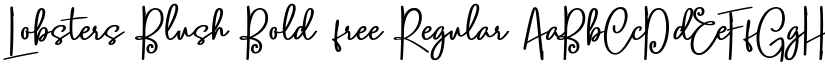Lobsters Blush Bold free Regular font