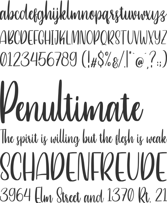 Betterlove font preview