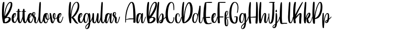 Betterlove Regular font