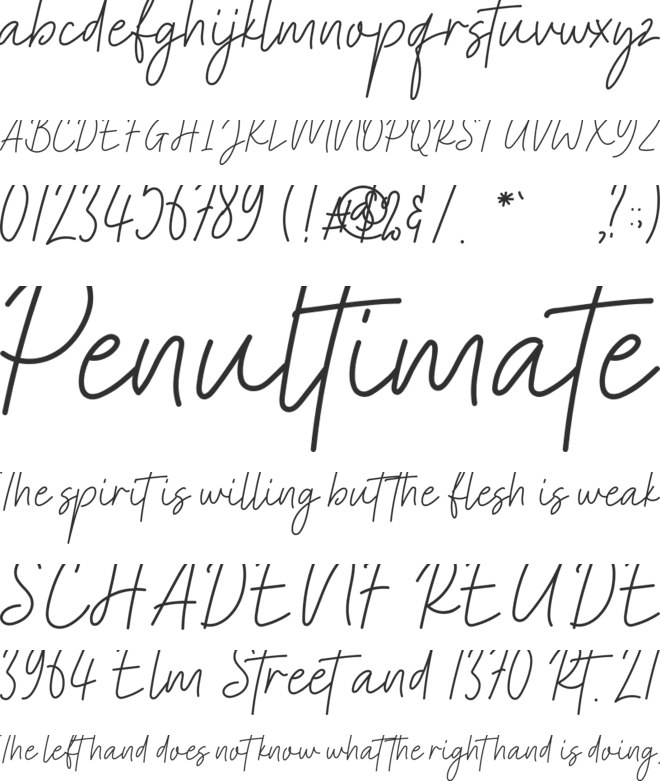 Heaternia font preview