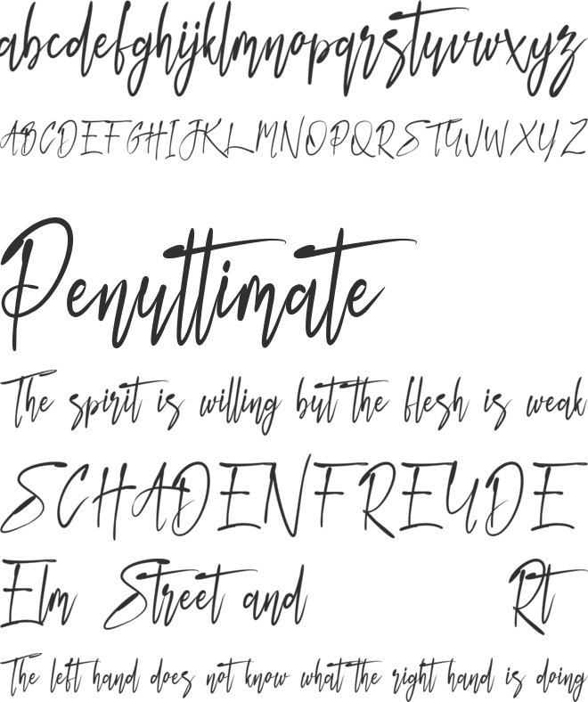 Happy Nature Demo font preview