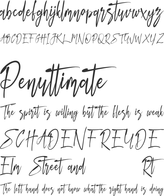 Happy Nature Demo font preview