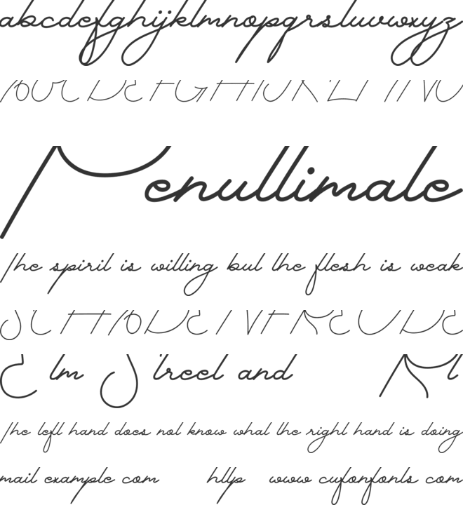 Gallery Dwiarna Demo font preview