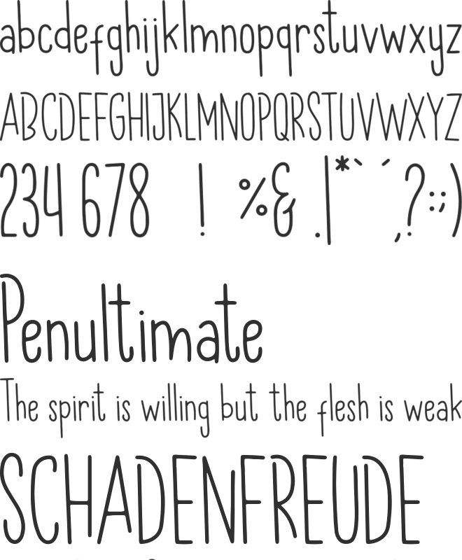 Spring Holiday font preview