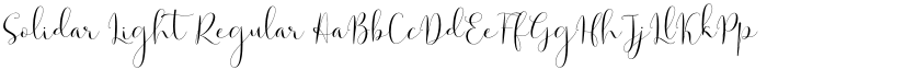 Solidar Light Regular font