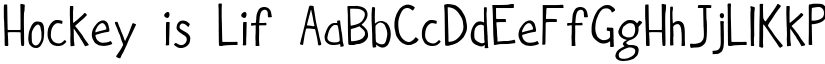 Hockey is Lif font download