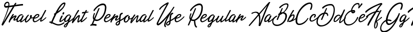 Travel Light Personal Use Regular font