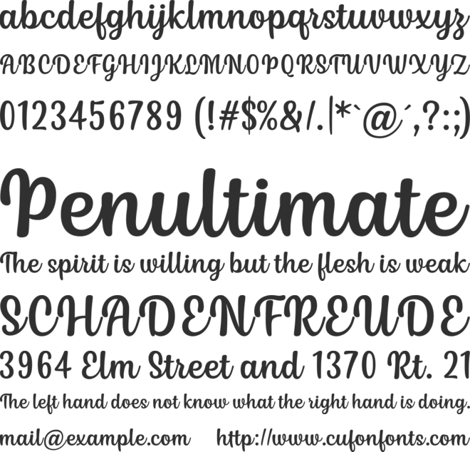 Siry font preview