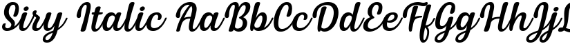 Siry Italic font