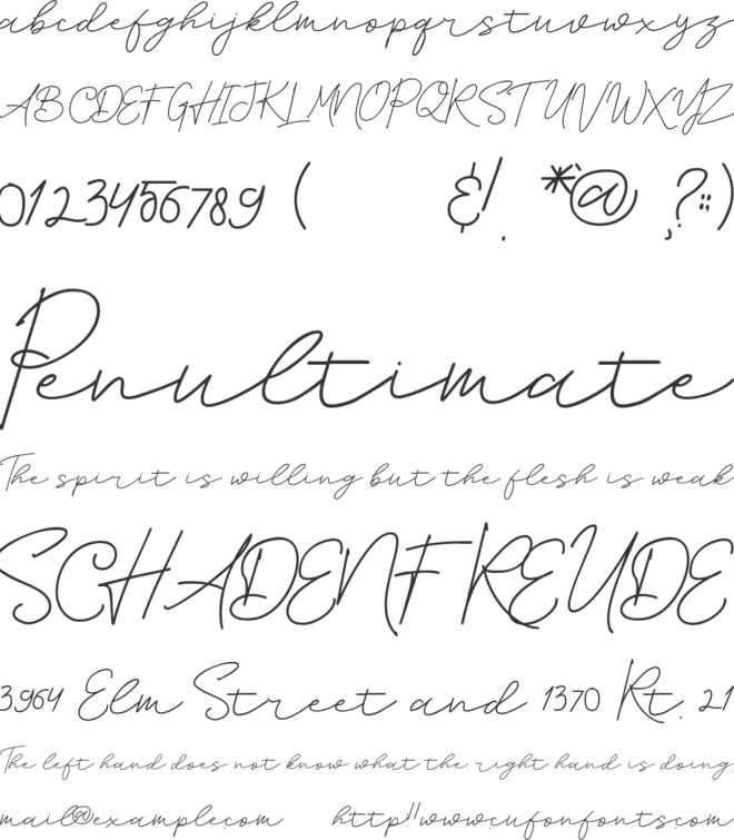 Sureder Stylish font preview