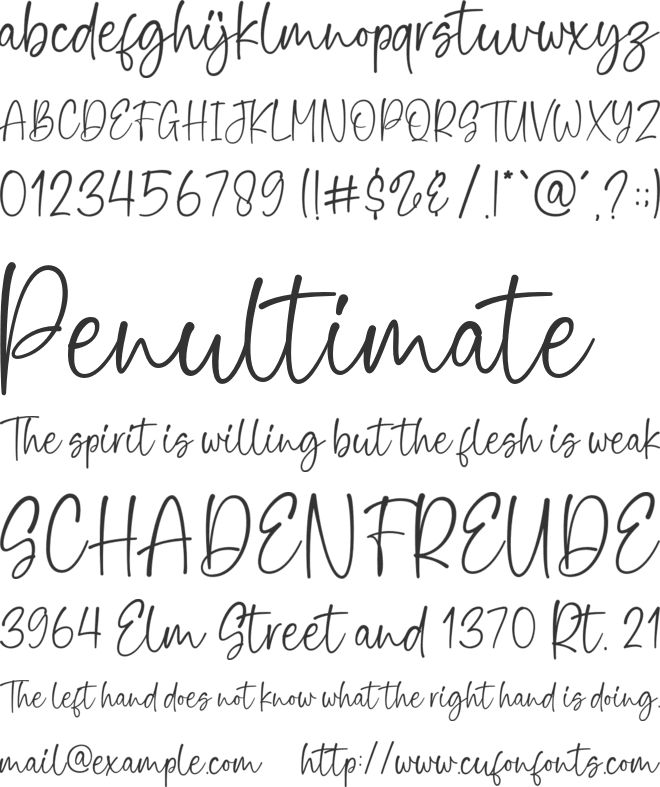 Gattone font preview
