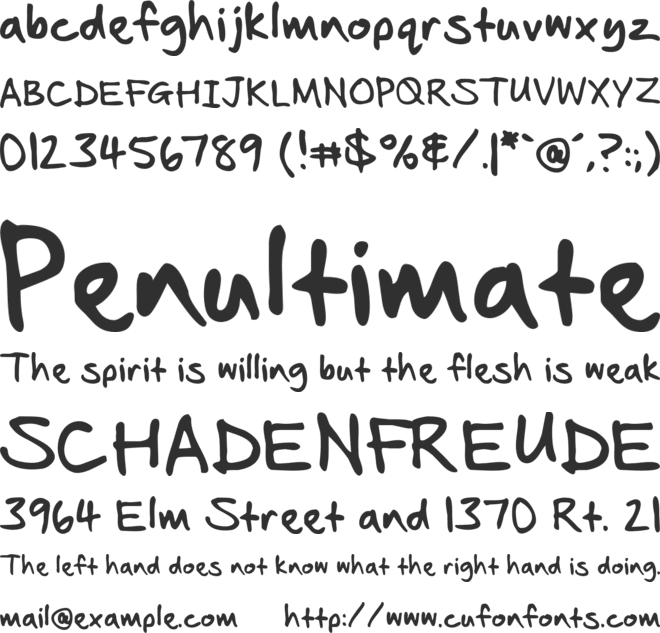 Seans Other Hand font preview