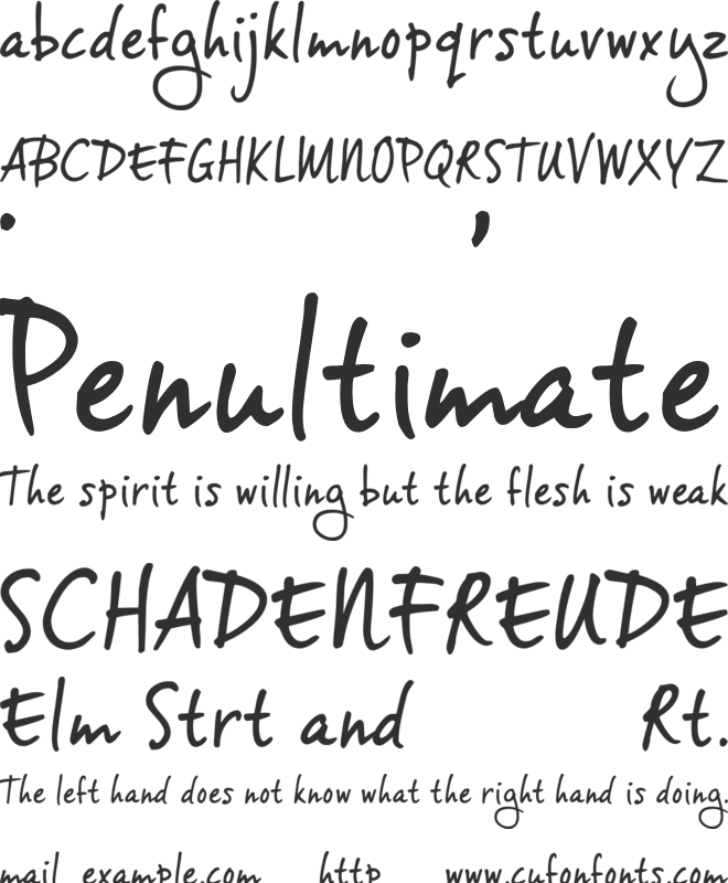 vinceHand II TRIAL font preview