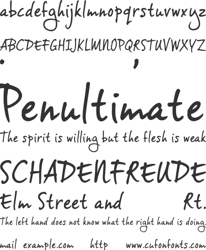 vinceHand II TRIAL font preview