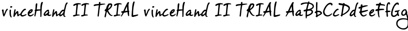 vinceHand II TRIAL vinceHand II TRIAL font