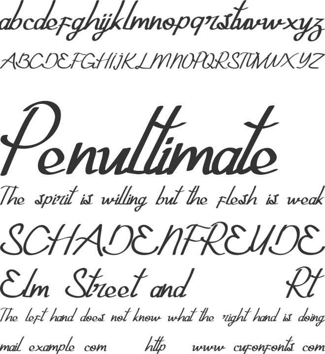 Exninja Demo font preview