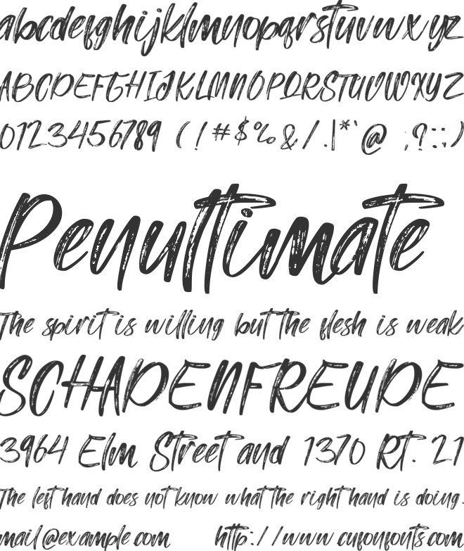 Monster School font preview