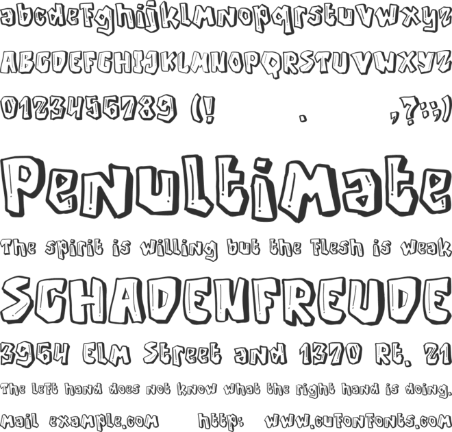 GiantBoomFont font preview