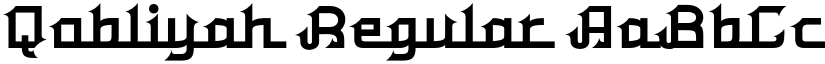 Qobliyah Regular font