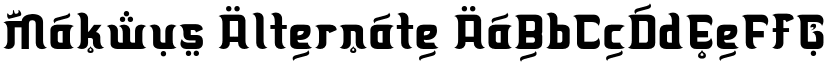 Makwus Alternate font