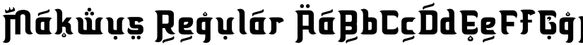 Makwus Regular font