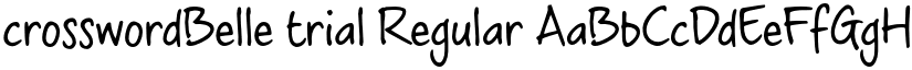 crosswordBelle trial Regular font