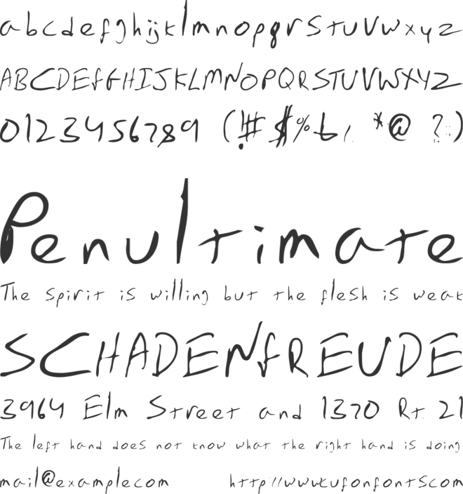 Emperors Scrawl font preview