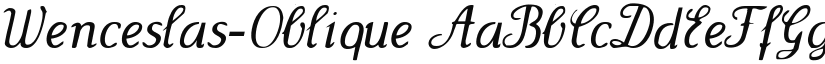 Wenceslas-Oblique font