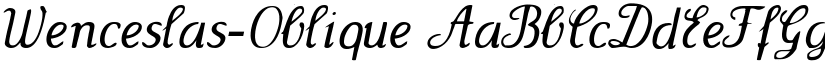 Wenceslas-Oblique font
